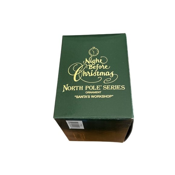 Department 56 - North Pole - Glass Ornament "Santas Workshop" Vintage -‎ 1990's - Picture 4 of 16
